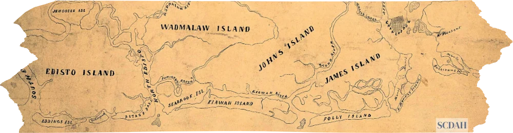 Map of Kiawah Island and vicinity, 1857